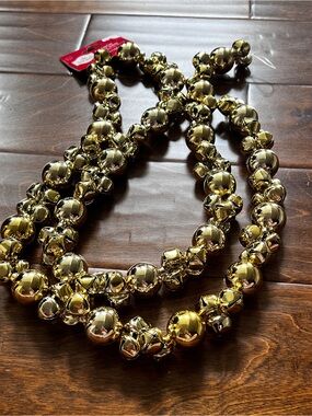 You choose Holiday Time Gold or Silver Jingle Bell Garland 65” each New with tag